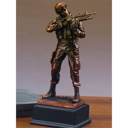 Dwellingdesigns F Army Bronze Plated Resin Sculpture DW98470